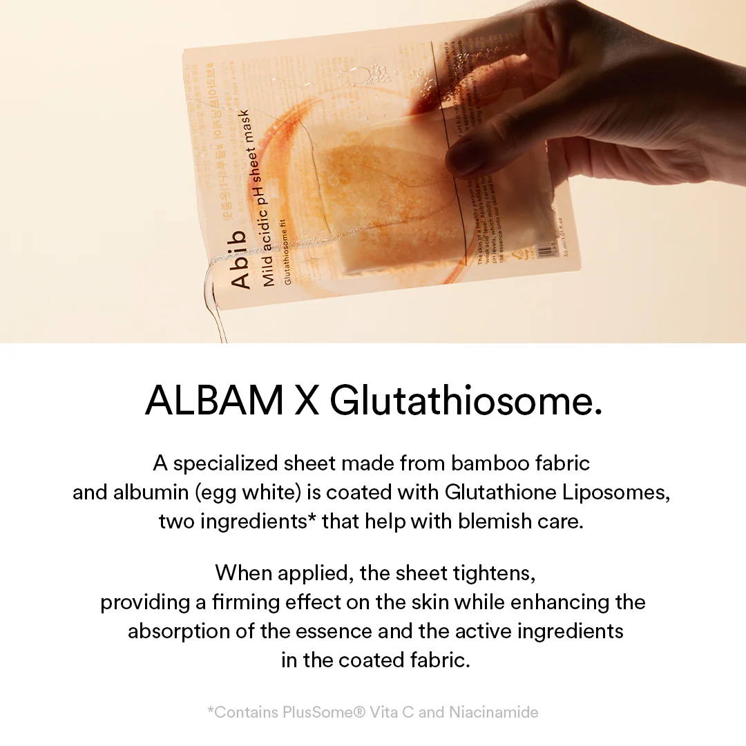 Mild acidic pH sheet mask Glutathiosome fit(10 sheets) - Image 3