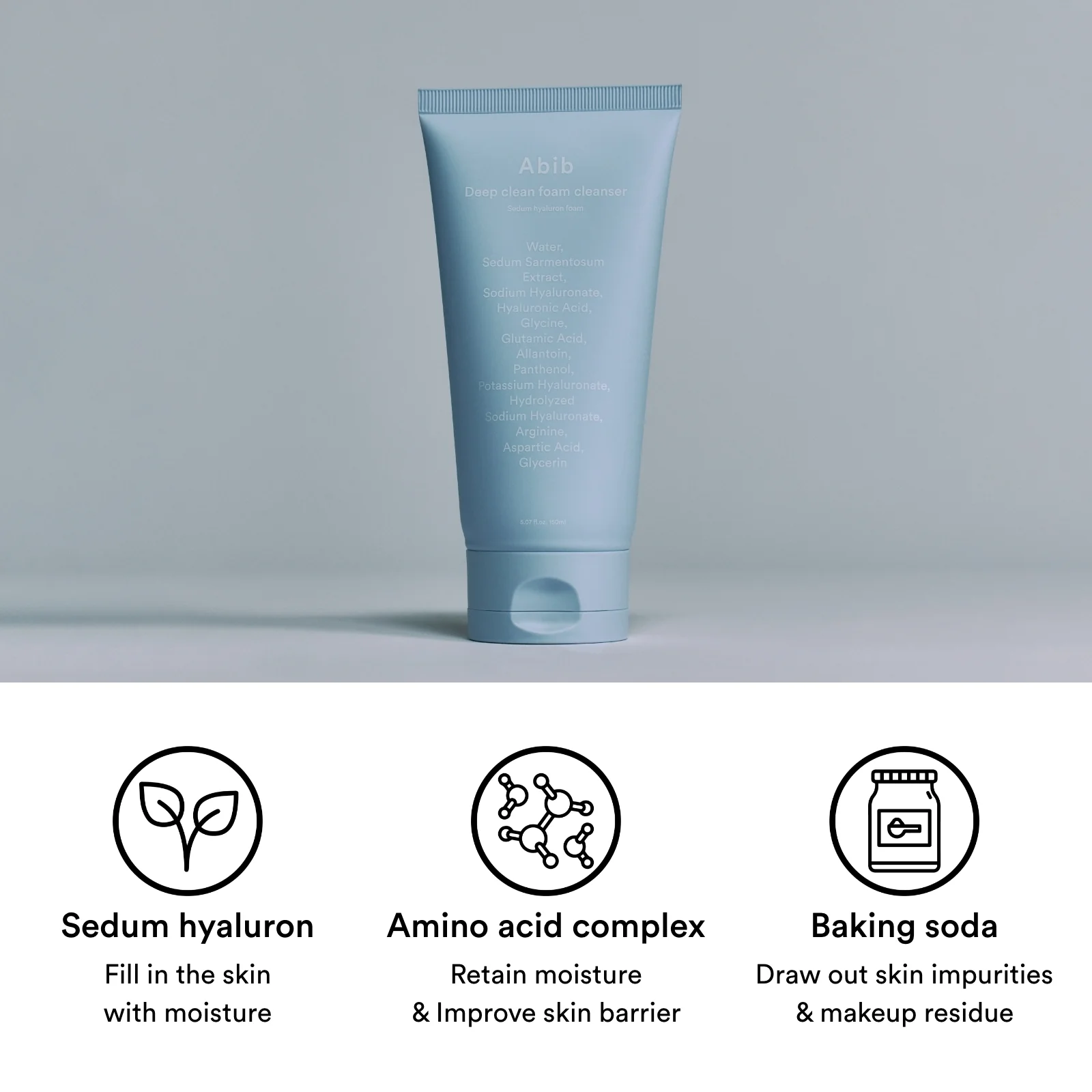 Deep clean foam cleanser Sedum hyaluron foam - Image 3