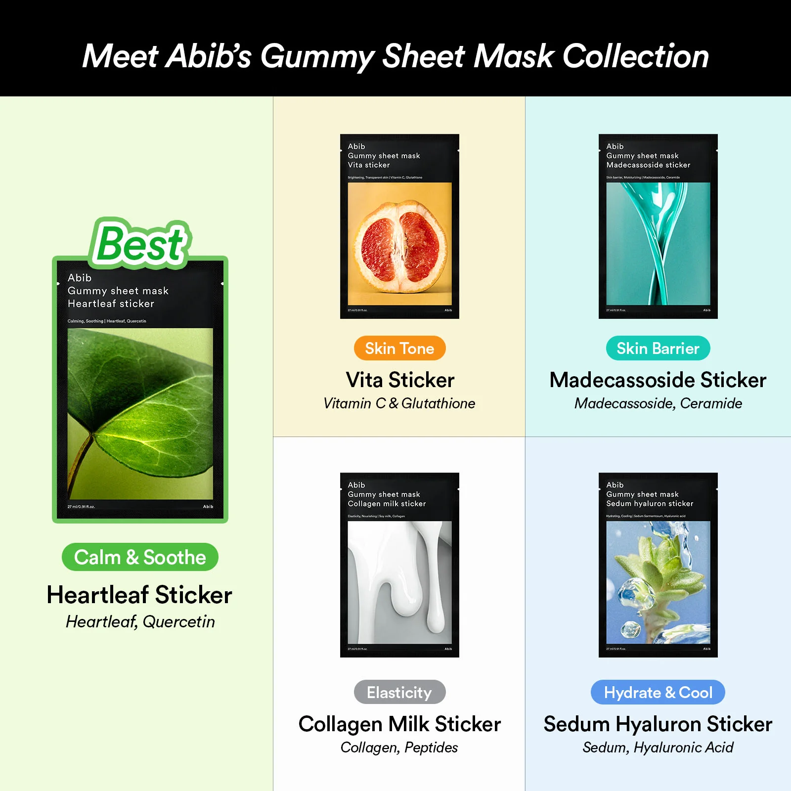 Gummy sheet mask Heartleaf sticker(10 sheets) - Image 16